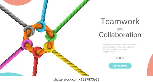 Vector Conceptual Illustration of Teamwork and Collaboration.