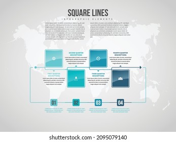 Vector conceptual infographic design element template.