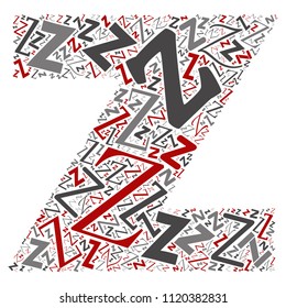 Vector conceptual red, gray and black playful funny education font made of letter collection or group on character shapes isolated on white background. A modern art alphabet learning element design