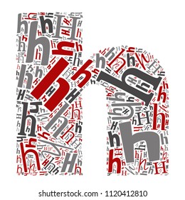 Vector conceptual red, gray and black playful funny education font made of letter collection or group on character shapes isolated on white background. A modern art alphabet learning element design
