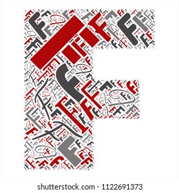 Vector conceptual red, gray and black playful funny education font made of letter collection or group on character shapes isolated on white background. A modern art alphabet learning element design