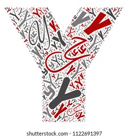 Vector conceptual red, gray and black playful funny education font made of letter collection or group on character shapes isolated on white background. A modern art alphabet learning element design