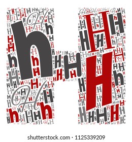 Vector conceptual red, gray and black playful funny education font made of letter collection or group on character shapes isolated on white background. A modern art alphabet learning element design