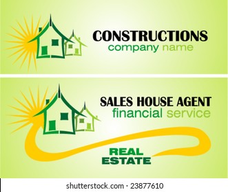 VECTOR Conceptual symbol and Icons for real estate company