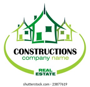 VECTOR Conceptual symbol and Icons for real estate company