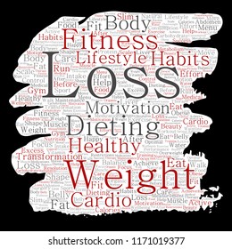 Vector conceptual weight loss healthy diet transformation paint brush paper word cloud isolated background. Collage of fitness motivation lifestyle, before and after workout slim body beauty concept