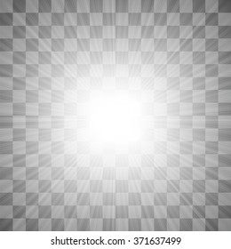 Vector Concert Lighting. Stage Spotlights Background. Lantern Illuminates The Dark Background. Spotlight Pattern