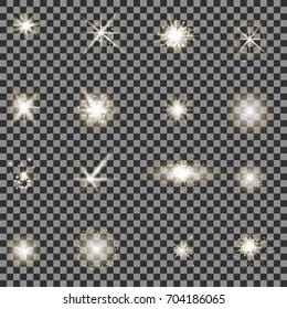Vector Concert Lighting. Stage Spotlights Background. Lantern Illuminates Checkered Background. Glowing Spotlight Pattern