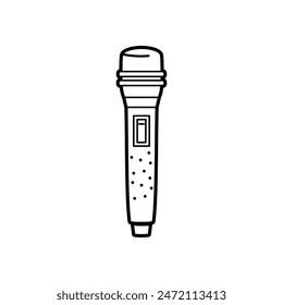 Vector Concert Microphone Cartoon Illustration Isolated