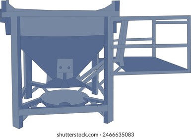 vector concrete bucket for building casting