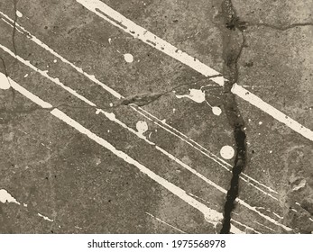 Vector concrete cement texture with white paint drops, stone surface, rock background