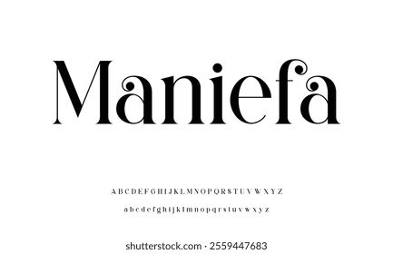 Vector condensed bold san serif font, uppercase letter set, alphabet, typography.