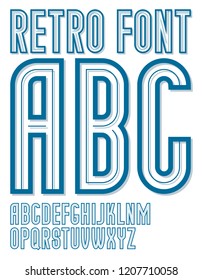 Vector condensed capital alphabet letters collection, for use as retro poster design elements.