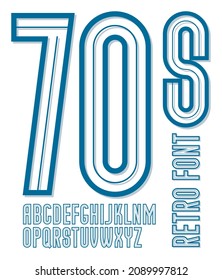 Vector condensed capital alphabet letters collection, for use as retro poster design elements.