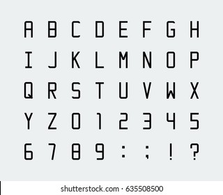 Vector Condensed Monospaced Font