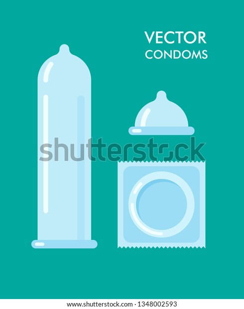 Vector Condom Packages Icon Contraception Concept Stock Vector (Royalty ...