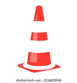 vector cone with negative space. simple design for road signs