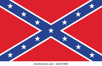 Vector Confederate Rebel  Flag