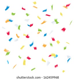 vector confetti background with motion blur effect