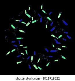Vector Confetti Background Pattern. Element of design. Color pencils on a black  background