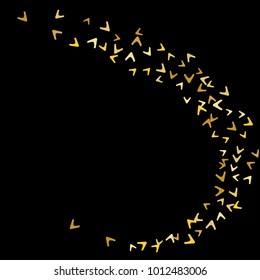 Vector Confetti Background Pattern. Element of design. Colorful arrows on a black background