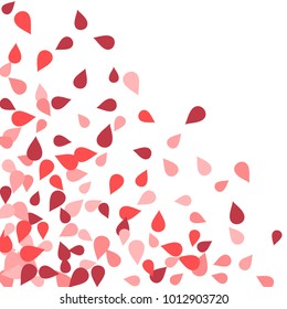 Vector Confetti Background Pattern. Element of design. Colored petals on a white background
