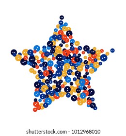 Vector Confetti Background Pattern. Element of design. Colored buttons on a white background