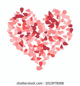 Vector Confetti Background Pattern. Element of design. Colored petals on a white background
