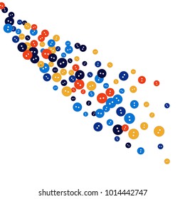 Vector Confetti Background Pattern. Element of design. Colored buttons on a white background
