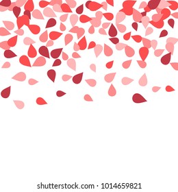 Vector Confetti Background Pattern. Element of design. Colored petals on a white background