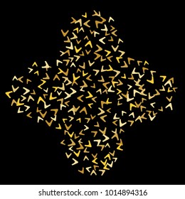 Vector Confetti Background Pattern. Element of design. Colorful arrows on a black background