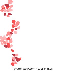 Vector Confetti Background Pattern. Element of design. Colored petals on a white background