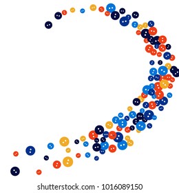 Vector Confetti Background Pattern. Element of design. Colored buttons on a white background
