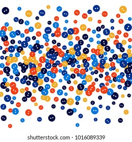 Vector Confetti Background Pattern. Element of design. Colored buttons on a white background
