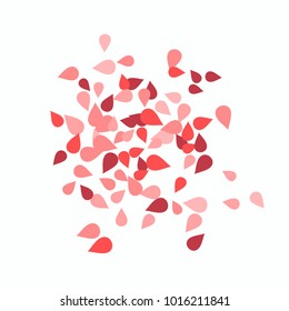 Vector Confetti Background Pattern. Element of design. Colored petals on a white background
