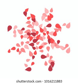 Vector Confetti Background Pattern. Element of design. Colored petals on a white background
