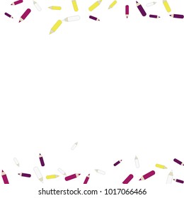 Vector Confetti Background Pattern. Element of design. Color pencils on a white  background