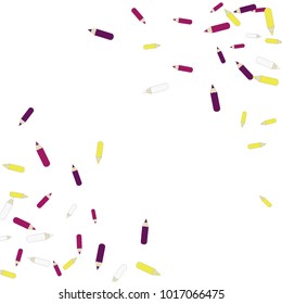 Vector Confetti Background Pattern. Element of design. Color pencils on a white  background