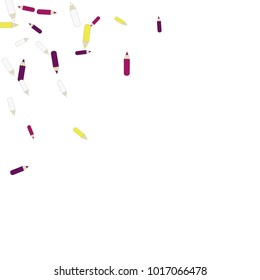 Vector Confetti Background Pattern. Element of design. Color pencils on a white  background