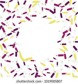 Vector Confetti Background Pattern. Element of design. Color pencils on a white  background