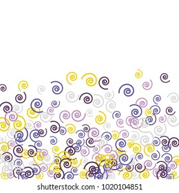 Vector Confetti Background Pattern. Element of design. Color spirals on a black background
