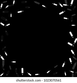 Vector Confetti Background Pattern. Element of design. Color pencils on a black  background
