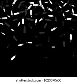 Vector Confetti Background Pattern. Element of design. Color pencils on a black  background
