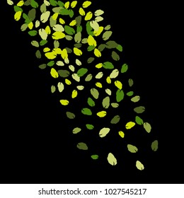 Vector Confetti Background Pattern. Element of design. Colored leaves on a black  background
