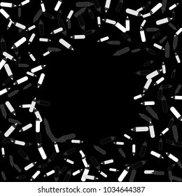 Vector Confetti Background Pattern. Element of design. Color pencils on a black  background