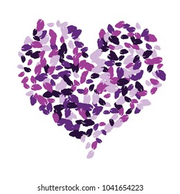 Vector Confetti Background Pattern. Element of design. Colored leaves on a white  background