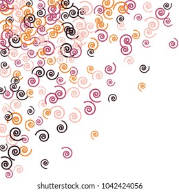 Vector Confetti Background Pattern. Element of design. Color spirals on a white background
