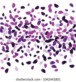 Vector Confetti Background Pattern. Element of design. Colored leaves on a white  background