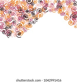 Vector Confetti Background Pattern. Element of design. Color spirals on a white background

