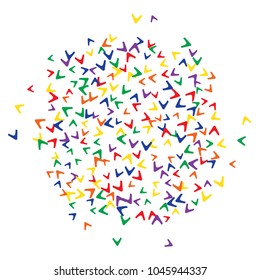 Vector Confetti Background Pattern. Element of design. Colorful arrows on a black background
